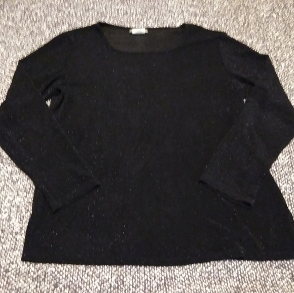 Notations black sparkling top - Picture 1 of 3